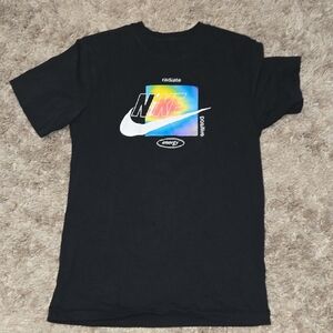 Nike Black Tee with Vibrant Graphic